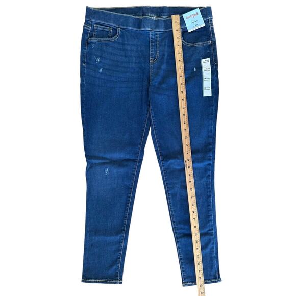 Cat & Jack Youth Girl's Mid-Rise Pull-On Jeggings Size 18 Plus Dark Vintage Blue - Picture 7 of 8